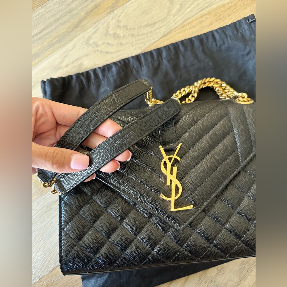 Ysl Envelope Medium Grained Leather - image 5